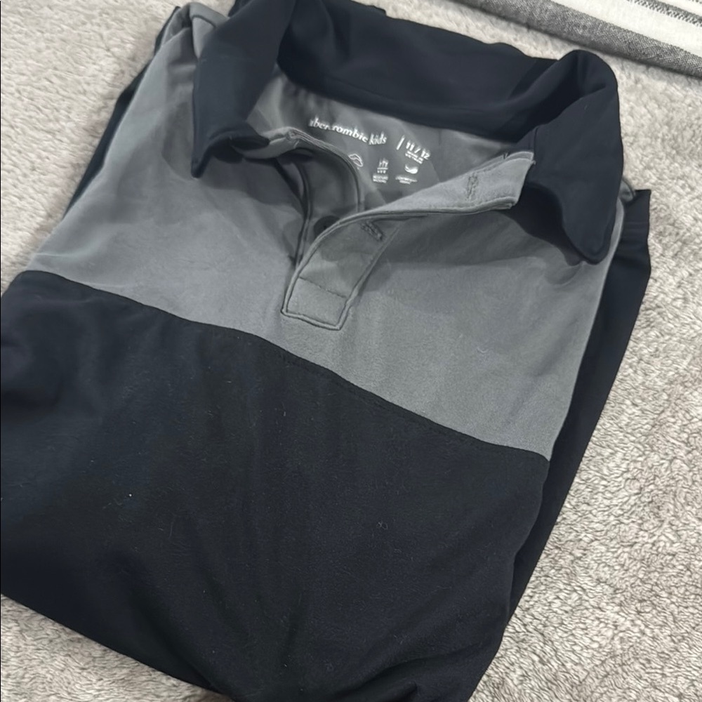 Youth Black and Gray polo Shirt